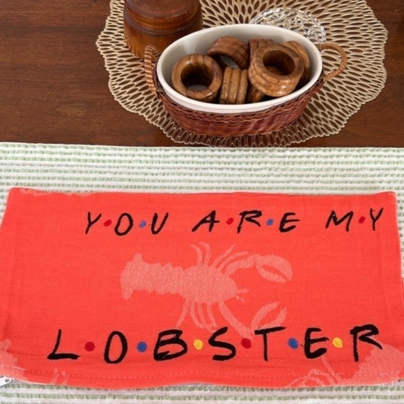 Friends TV Show Phoebe YOU ARE MY LOBSTER Pillow Lobster Embroidery Handmade NEW - Picture 1 of 16